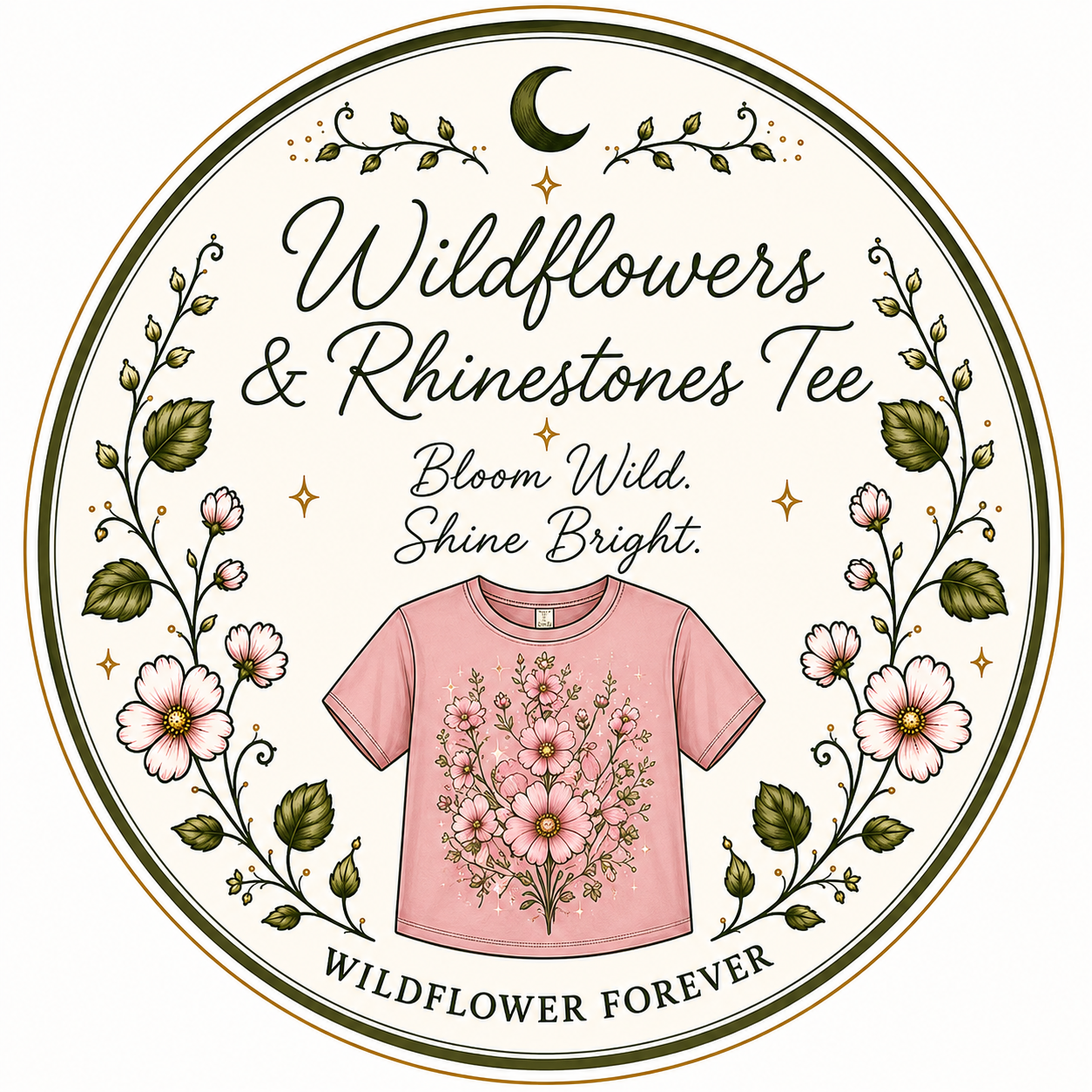Wildflowers & Rhinestones Tee