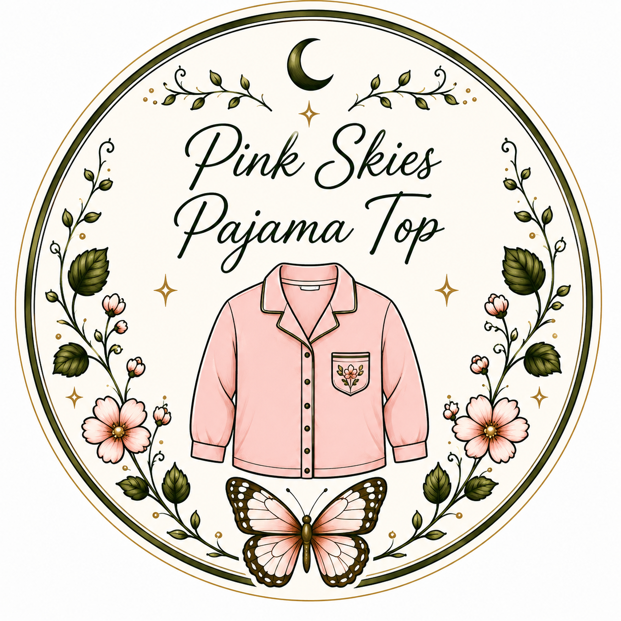 Pink Skies Pajama Top